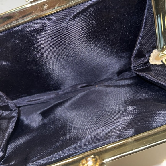 Vintage Light Green with Gold Clutch Purse Evening Bag in Excellent Cond… - Picture 6 of 7